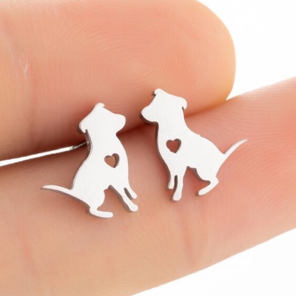 HOST PICK Dog earrings stud stainless steel